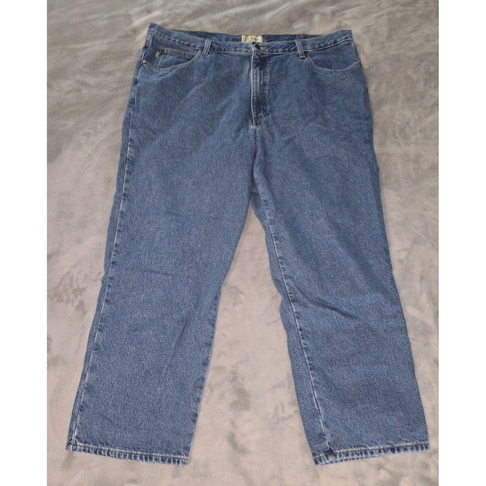 LL Bean Comfort Waist Jeans Men's 44x29 Blue Natural Fit Relaxed Straight Casual